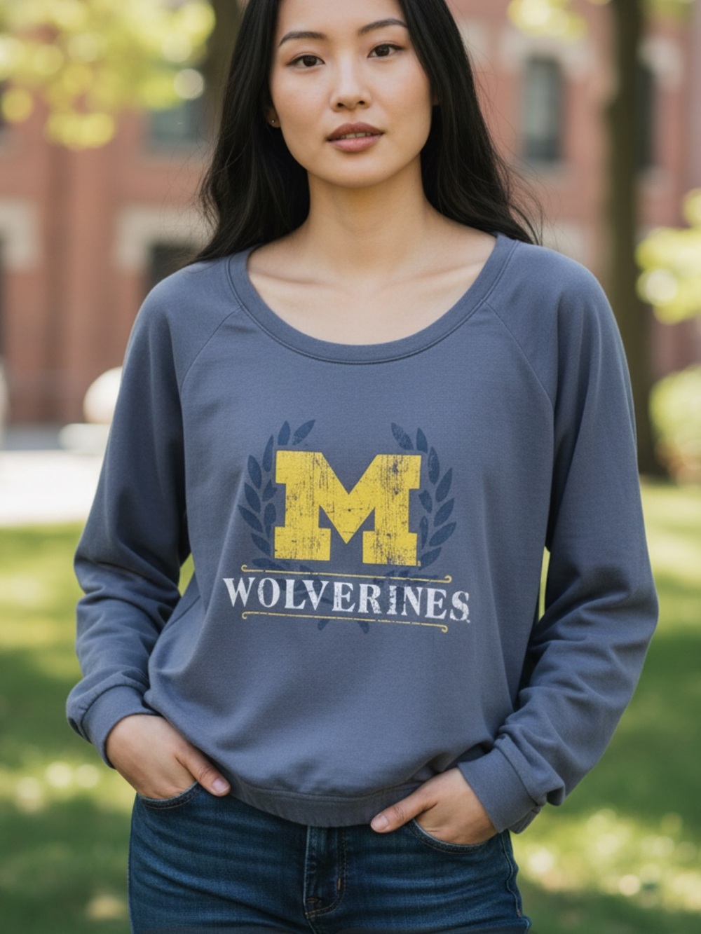 Rivalry Threads Navy Blue Crewneck Tee with Small Logo